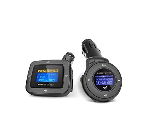 Energy Sistem Car MP3 1100 87.5 - 108MHz Wired Black FM transmitter - FM Transmitters (87.5 - 108 MHz, LCD, Wired, Gold, SD,SDHC, 43 g)