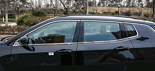 Esterno in acciaio INOX con fondo finestra cornice decorativa davanzale Trim 6pcs per auto di Jpcp
