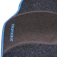 Eufab Diamant - Set tappetini colore: Nero/Blu