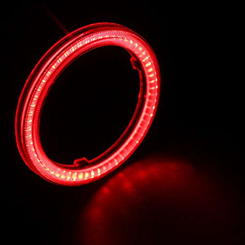 Everbrightt 1 coppia rosso 80MM 63SMD COB LED Angel Eyes con SHELL Halo anello luce lampadina fendinebbia per auto