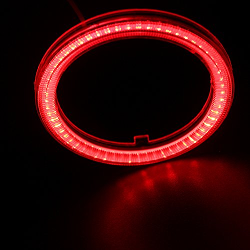 Everbrightt 1 coppia rosso 80MM 63SMD COB LED Angel Eyes con SHELL Halo anello luce lampadina fendinebbia per auto