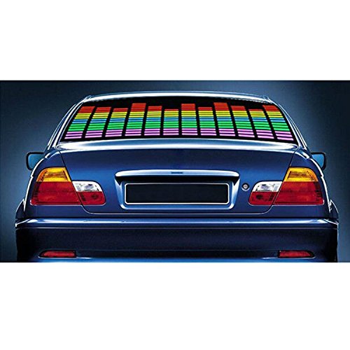 Eximtrade Auto LED Leggero Suono Musica Adesivi Equalizzatore Ardere Audio Voce Ritmo Lampada (Multicolore)