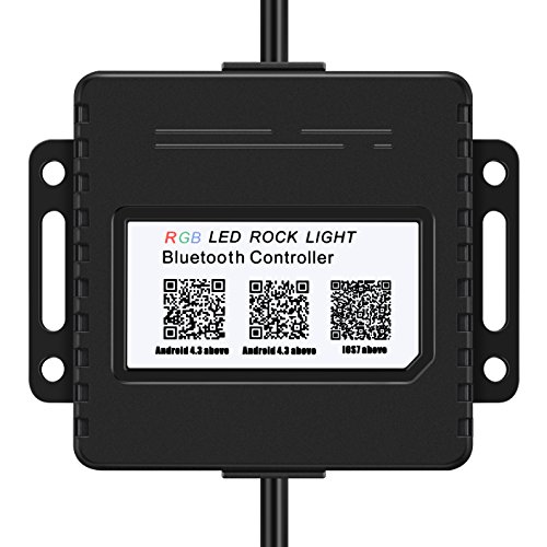 Eximtrade Auto Senza Fili Bluetooth RGB Esterno LED Decorazione Luce Lampadine APP Controllo iOS Android (4 Pezzi)