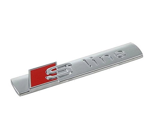 Exoca (TM) adesivi auto S line in metallo, 3D, personalizzabili per Audi A3, A4, A5, A6, Q3, Q5, Q7, accessori adesivi per rivestimento auto