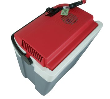 EZetil E21 Frigo portatile termoelettrico 12V, argento/rosso