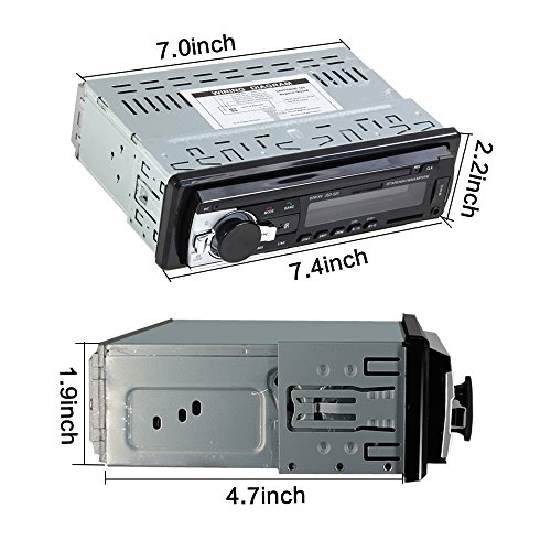 Ezonetronics® In-Dash stereo Bluetooth ricevitore audio con ingresso AUX adattatore radio FM lettore MP3 supporto auto AUX IN TF Card USB AUX ricevitore + telecomando LC046