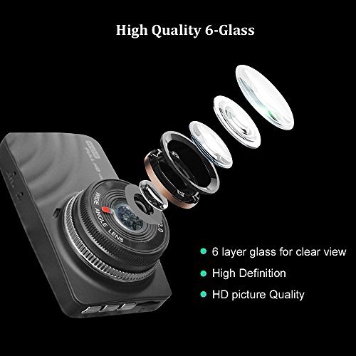Ezonetronics Mini Telecamera per Auto Dash Cam Blackbox Full HD 1080P, DASHCAM Grandangolo, Capteur-G, Registrazione Continua AKL158