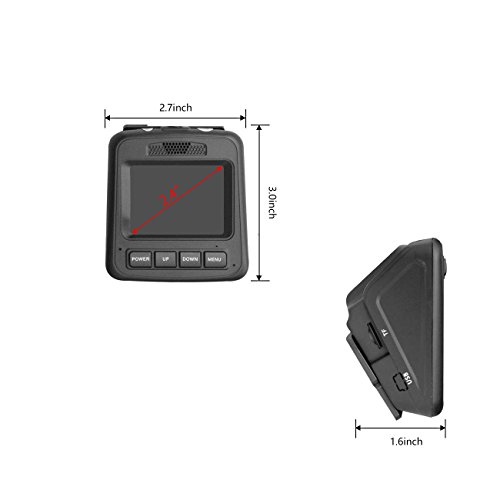Ezonetronics WiFi Dash Cam Dual camera, 1920 x 1080p FHD, angolo di 170 ° telecamera per auto registratore di guida con registrazione in loop, G-Sensor, WiFi video download, video out a cruscotto monitor 813