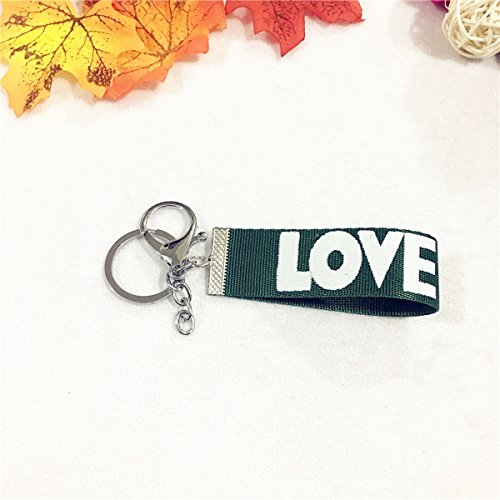 fabl Crew portachiavi – Ciondolo – lega materiale – Decorazioni – Verde – Buon Regalo per gli amanti – Love (Amore) – 3 pezzi 12 cm * 2,5 cm