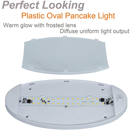 Facon New LED 12 V luce luminosa pancake interior ceiling Dome Light 6 W 470 lm con interruttore on/off