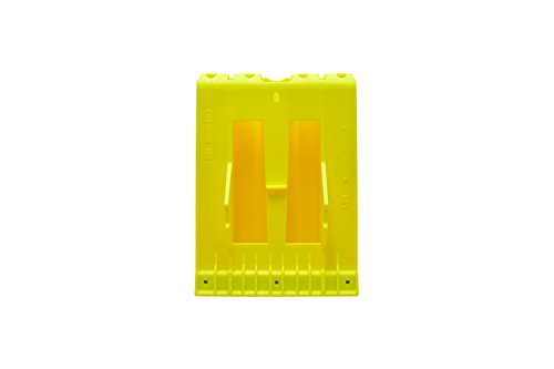 Fahrzeugbau24 - Cuneo bloccaruota per camion o autobus, in plastica con protezione antiscivolo zincata, colore: giallo