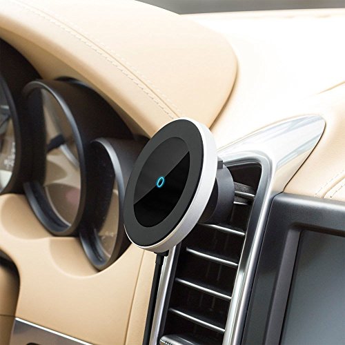 Fantec WIC-CAR Supporto magnetico per auto, Qi caricabatteria wireless