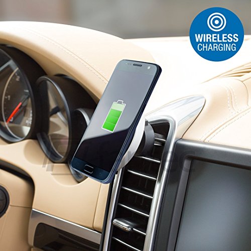 Fantec WIC-CAR Supporto magnetico per auto, Qi caricabatteria wireless