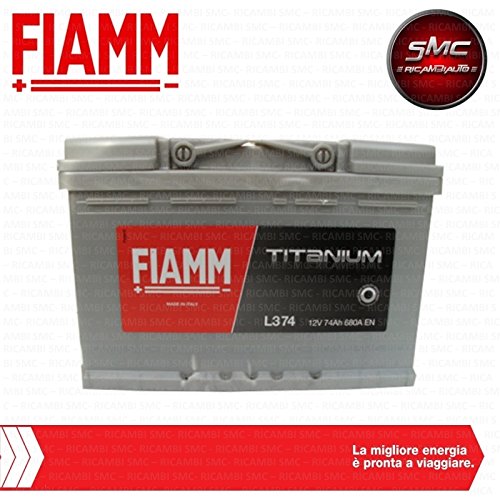 Fiamm, batteria per auto Titanium L374, 74 Ah, 680 A, polo positivo a destra