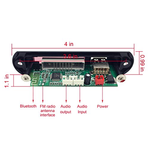 Fiekcor, scheda di decodifica per auto Bluetooth, MP3, WMA, 12 V, modulo audio, wireless, USB, TF, radio