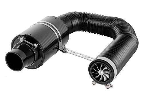 Filtro aria sportivo airbox carbonio benzina diesel universale con turbo fan