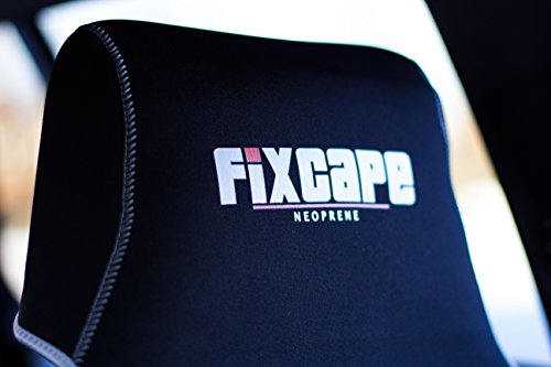 Fixcape fixcape_neo_01, Coprisedile auto universali impermeabile in neoprene, coprisedili auto anteriori, fodere sedili auto universale, protezione del sedile per auto, nero / grigio