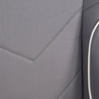 FK-Automotive sedia da ufficio sedile sportivo con braccioli pelle artificiale grigio