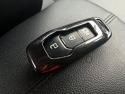 Ford - Custodia chiave a controllo remoto smart 3 tasti, guscio rigido, lucido, per Ford Mondeo Fusion (nero).