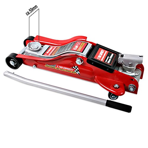 Forever Speed Cric/Sollevatore/Martinetto idraulico a carrello 89-359mm 2 tonnellate rosso