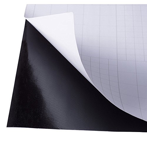 FOSHIO Involucro in vinile in fibra di carbonio nera 5D 12 "x 60" foglio con utensile a chiusura e coltello da cucina