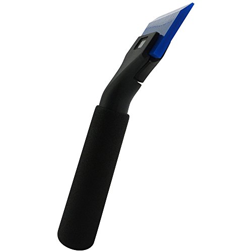 FOSHIO nero lungo manico in gomma del seccatoio per auto finestra colorazione e pulizia, strumento autoadesivo Applicazione