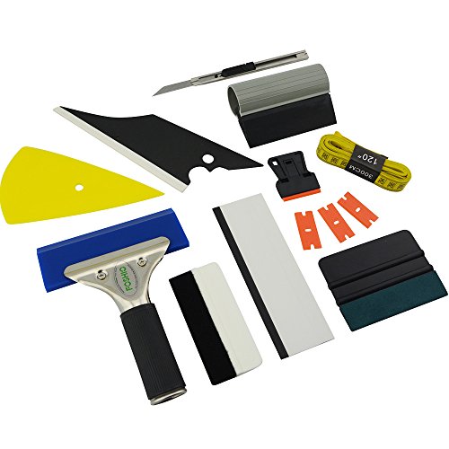 FOSHIO Vinyl Pro Tools Car Wrapping automatico per pellicole Lavavetri kit di installazione comprende Tutti i tipi di Spatole, Magnetic Tape Measure morbida, raschietto rasoio, Cutter