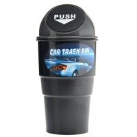 Foxnovo Novità Plastica Mini Casa Auto Trash Can Bin Ash Rifiuti Bin Garbage Contenitore (Grigio)