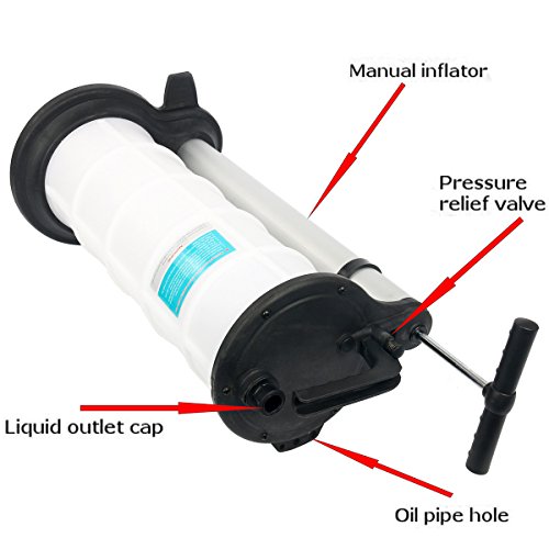 Freetec oelabsaugpumpe pompa di aspirazione liquido pompa a mano Pompa di aspirazione con 3 tubi freni 9liter