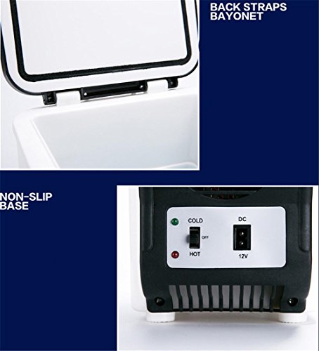 Frigorifero portatile6L auto Frigorifero dispositivo di raffreddamento mini frigorifero portatile congelatore automobile calda e fredda 12V , a