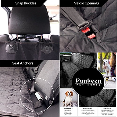 funkeen® Auto bella coperta, protezione baule cane, auto coperta per cani con protezione laterale, materiale resistente all
