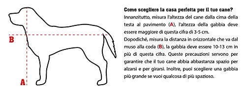 Gabbia Per Cani in Metallo, 2 porte Trasportino Cuccioli Pieghevole nero (L (91x61x67))