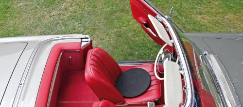 GAH-ALBERTS - Cuscino per sedile auto con base in plastica e schiuma, imbottitura in pelliccia sintetica, colore: Antracite