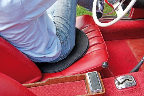 GAH-ALBERTS - Cuscino per sedile auto con base in plastica e schiuma, imbottitura in pelliccia sintetica, colore: Antracite