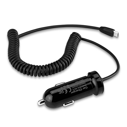 Garmin varia Smart Bike Tail Light charger, Boxwave® [micro caricatore auto] micro USB auto adattatore di ricarica per Garmin varia Smart Bike Tail Light – jet Black