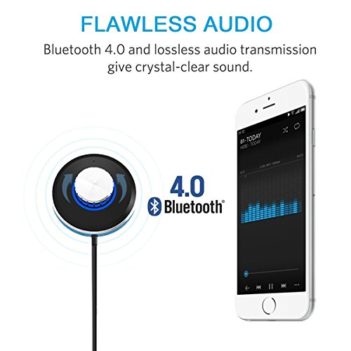 Generic, cassa audio Bluetooth 4.0 wireless con ricevitore e adattatore senza mani per auto, cavo AUX, 3,5 mm