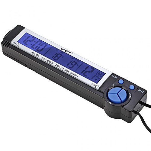 Generic LCD Digitale Termometro Orologio Outdoor /Interna Auto Electronics Tester Tensione Voltmetro Termometro Meter