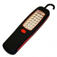 Genesi Team® GS Torcia a 24 LED con gancio e magnete, colore: Nero/Rosso lampada meccanico fai da te