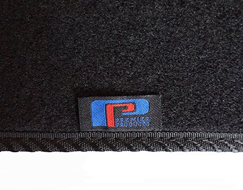 Genuine Premier prodotti set di tappetini auto su misura, standard nero con finiture blu