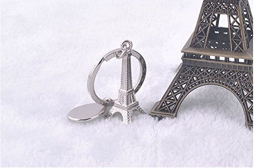 Gespout Men portachiavi creativo mini torre Eiffel in lega per borsetta ciondolo auto decorazione romantica coppia regalo