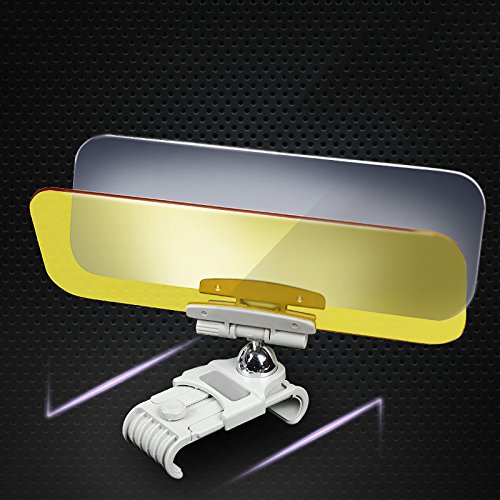 Giorno e notte antiriflesso acrilico parasole UV Block HD 360 gradi di rotazione driving goggles anti-spruzzo 2 in 1 Eye Protector stop fari & Sun glare