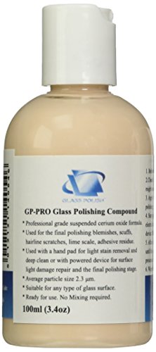 Glass Polish - Pasta Lucidante Per Vetri Granulare (Ossido Di Cerio Extra Concentrato), 100 Ml