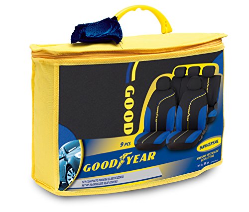 Goodyear 77120: Set completo fodere per auto con logo, Universali, colore Nero e blu