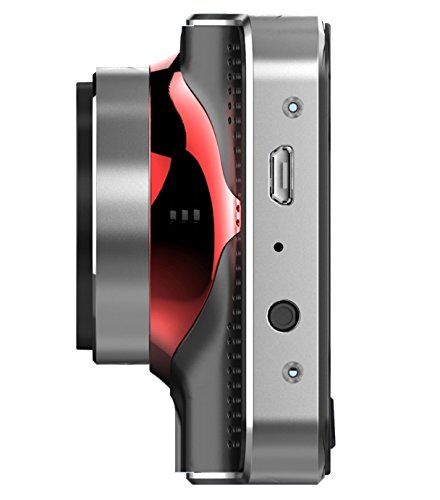 Gosin auto Dash Cam 6,9 cm LCD FHD 1080p 160 ° grandangolo dashboard telecamera registratore con sensore G (nero/rosso)