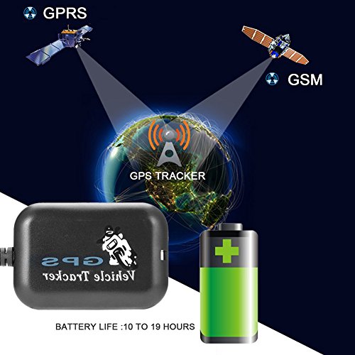 GPS vehicle Tracker, Livecity GSM GPRS Tracking SMS 12 V Real Time auto veicolo moto monitor Tracker, Nero , mini