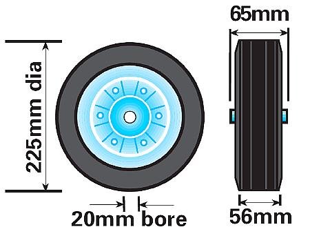 Grande rimorchio resistente ruota in acciaio di ricambio per Ruotino PT no. LMX1092