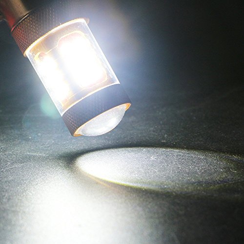 Grandview 1680 Lumens Super luminoso H6 / BA20D 3030-28SMD LED lampadina di ricambio della lampadina della lampadina del segnale di direzione 12-24V con obiettivo 6500K bianco (pacchetto di 2)