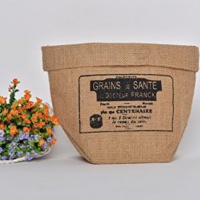 GreenForest Tessuto cotone lino tessuto cestello rotondo con pois - caffè Storage Box per bambini