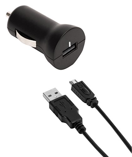 Griffin 2,1 A 10 W Caricabatterie da auto con Micro cavo USB staccabile, colore: nero
