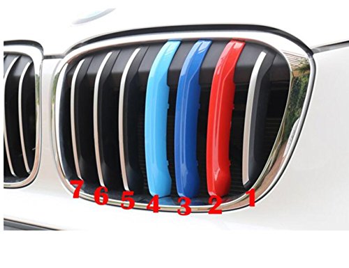 Griglia anteriore Trim decorazione sport Stripes emblemi auto styling 3 pezzi/set
